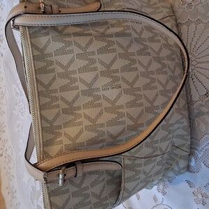 Michael Kors Monogram Tan Tote Bag